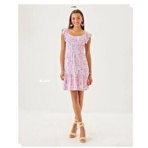 NWT Lilly Pulitzer Jilly Smocked Dress Summer Serenade Multi Size Small